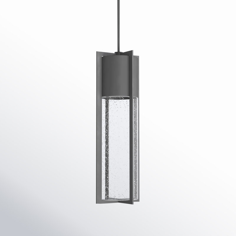 Dwell Black 1 -Bulb Mains only Outdoor Hanging Lantern, MED, 21.75" H x 6.25" W, Buckeye Bronze