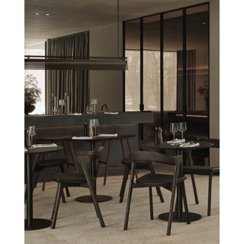 Blend Solid Oak Dining Table, Black, 30"H x 35.5"L x 35.5"W