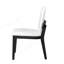 Modern  Wood & White Glossy PU Leather Upholstered Dining Chairs Set Of 2