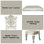 Ensemble de 2 chaises d'appoint Vendome en cuir synthétique et perle antique