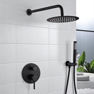 Système de robinet de douche à pression équilibrée 10 po avec douchette 10 po