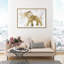 Marbre et encre dorés, impression murale moderne sur toile, éléphant doré-71090028-71090018