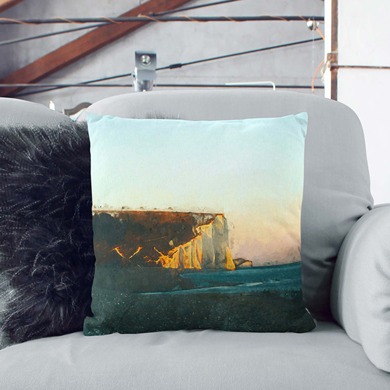 Square Cushion, Stone, 40cm H x 40cm W x 15cm D