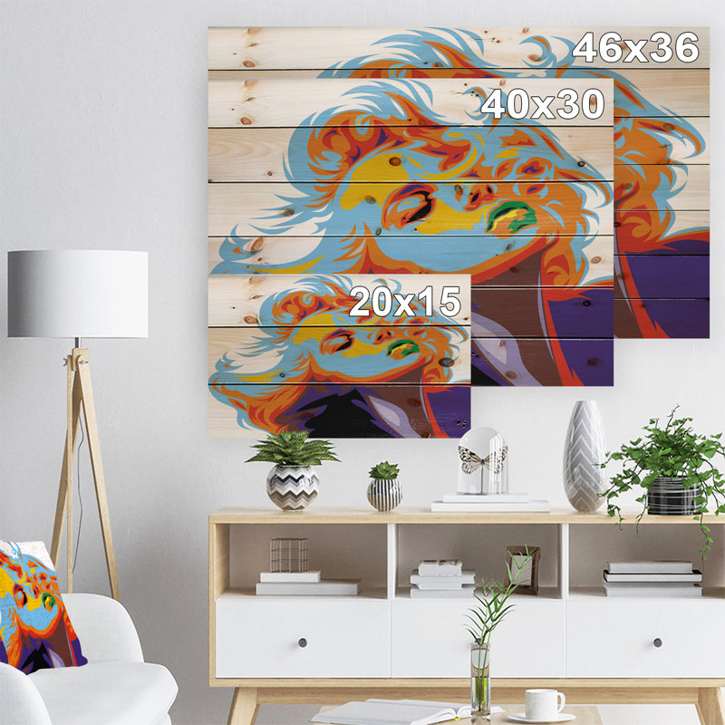 «Vector Blonde», reproduction d'impression, H 30 po x l 40 po x P 1,5 po, Bois