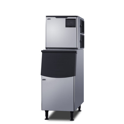 Machine à glaçons commerciale 350 lb avec bac en acier inoxydable Summit Appliance