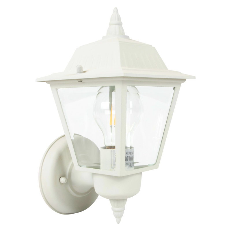 Lanterne murale d'extérieur Ledbetter, Blanc texturé