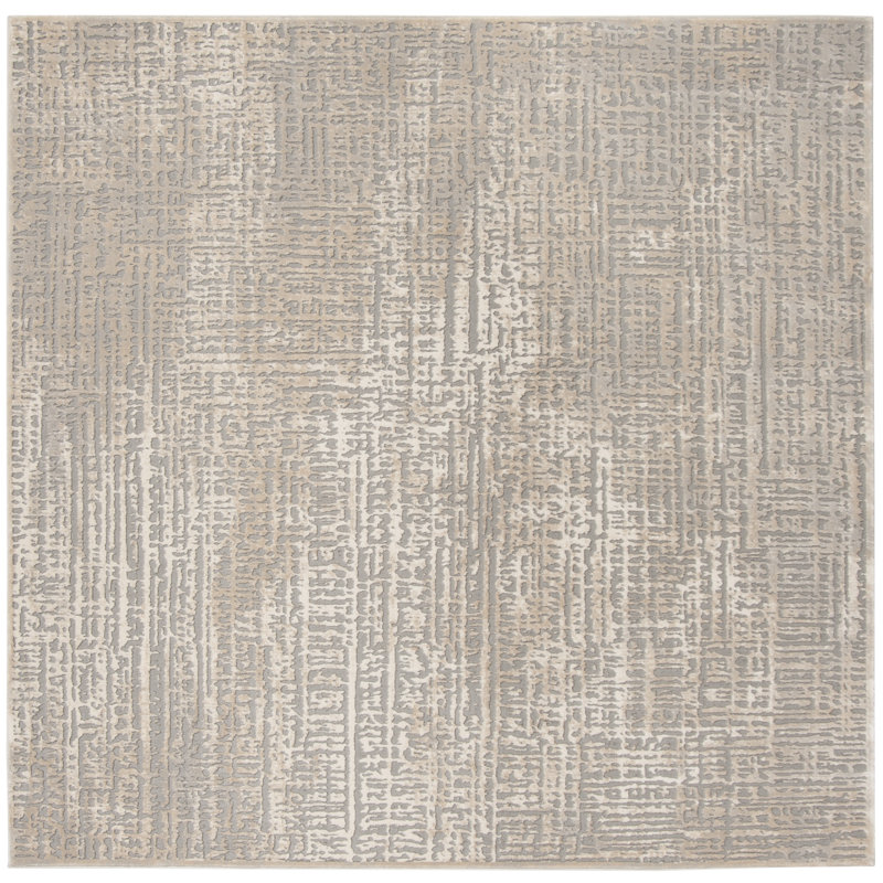 Tapis gris Edvin, Carré 6 pi 7 po