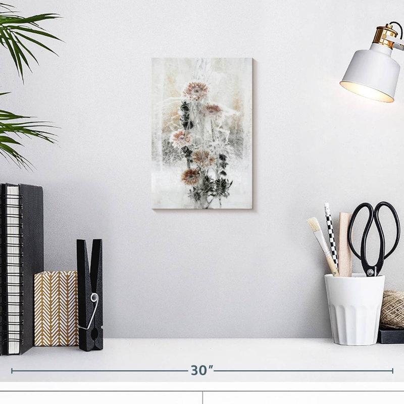 Harnek fleurs d'hiver, H 12 po x l 8 po