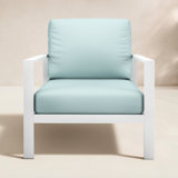 Townsend Metal Outdoor Lounge Club Chair With Sunbrella Cushion