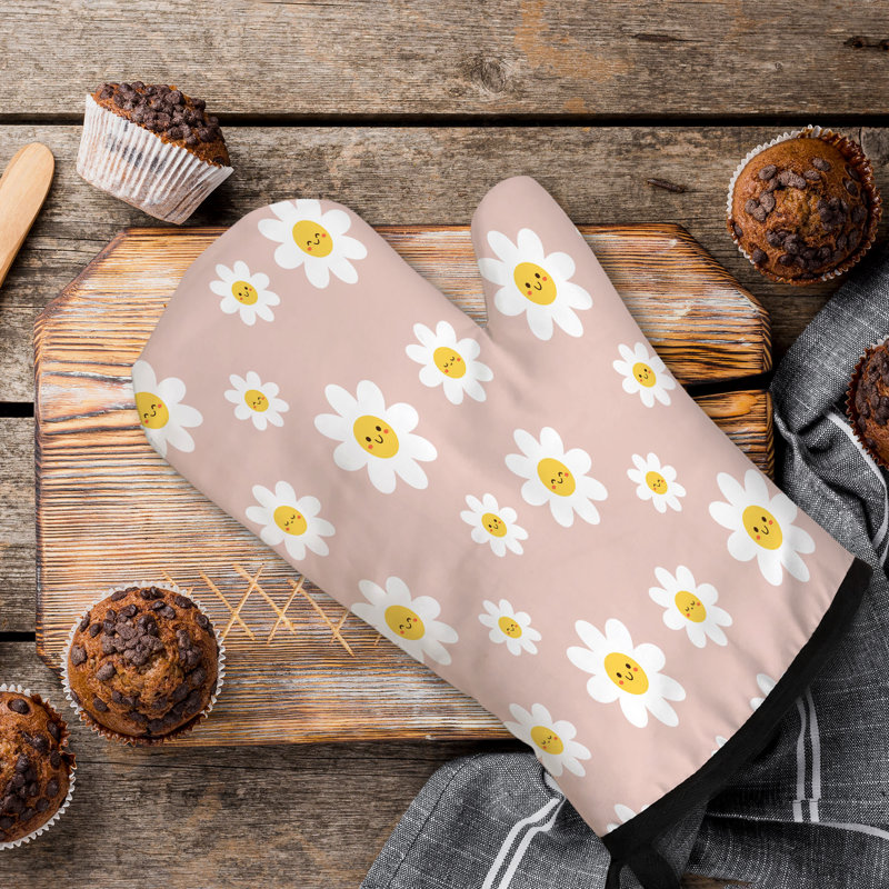 Happy Face Oven Mitt Cotton Twill