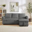 Canapé-causeuse avec méridienne, conception modulaire convertible, fonction de rangement, lit escamotable et dossier inclinable pour une vie confortable-631440543