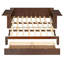 Lit de jour multifonctionnel avec bureau amovible, tiroirs de rangement et table d'appoint hydraulique, structure de canapé-lit peu encombrante-653858498-653858496