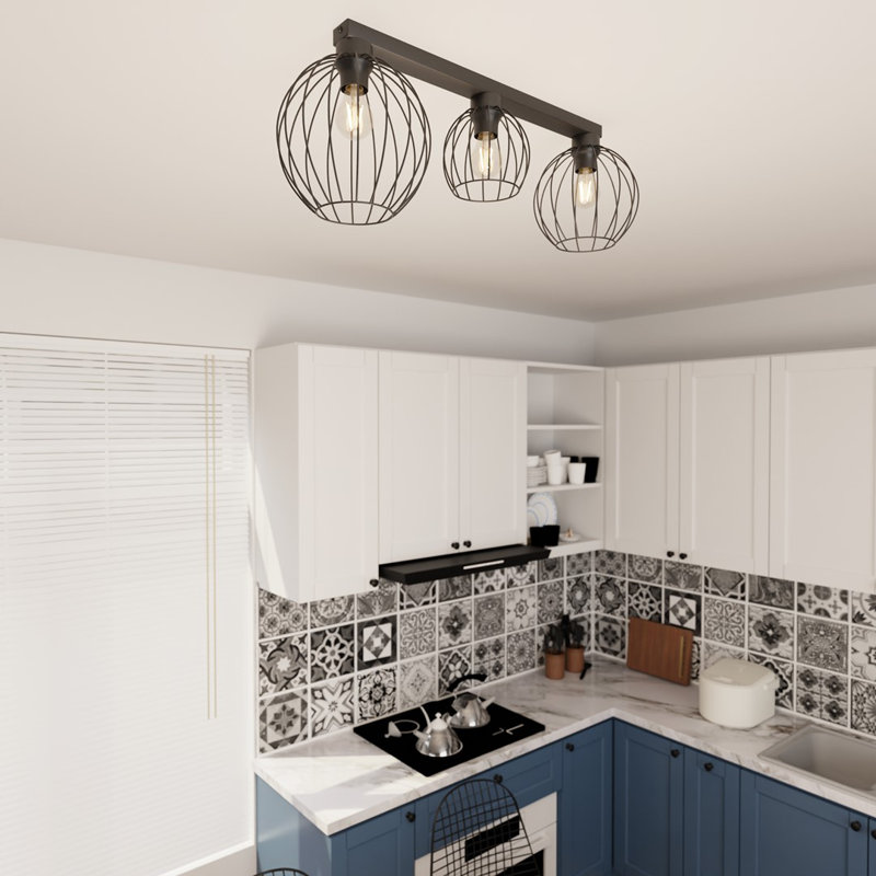 Alyessa Flush Mount, Matte Black
