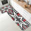 Tapis de cuisine rouge, blanc, bleu, étoile et rayures