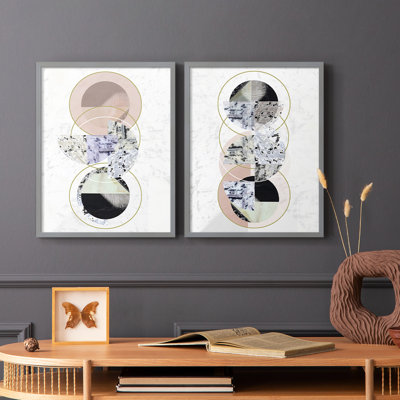 «Inner Circles I», reproduction encadrée de qualité supérieure - prête à être accrochée - aucun clou requis - aucun clou requis