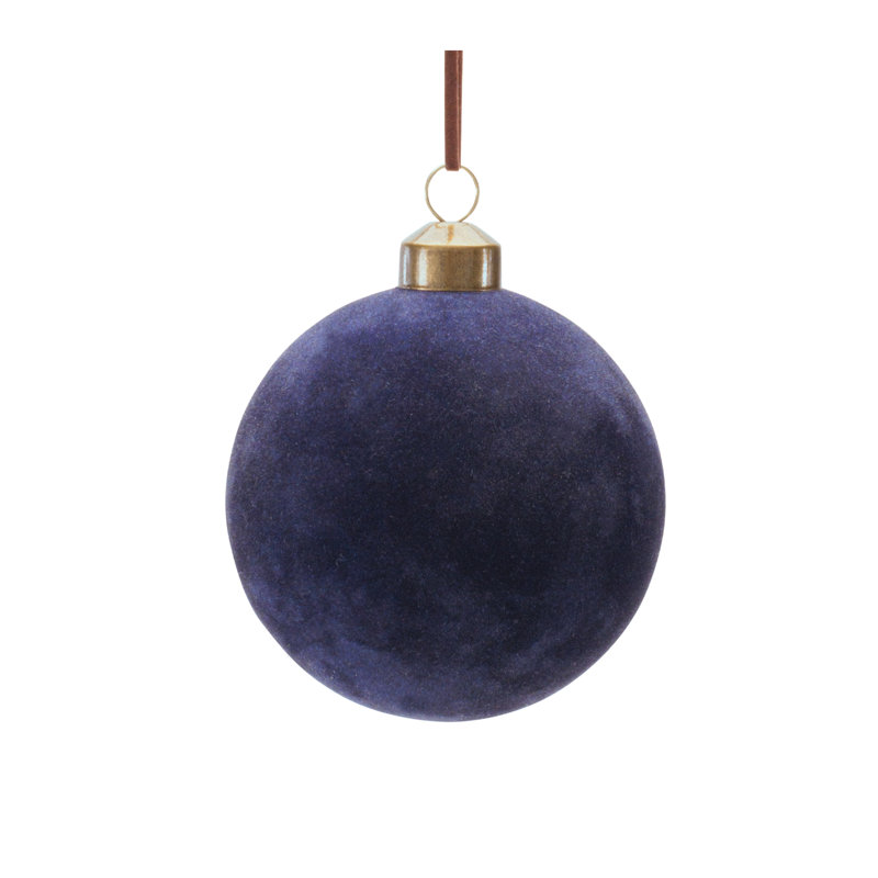 Velvet Glass Ball Ornament (Set of 12)