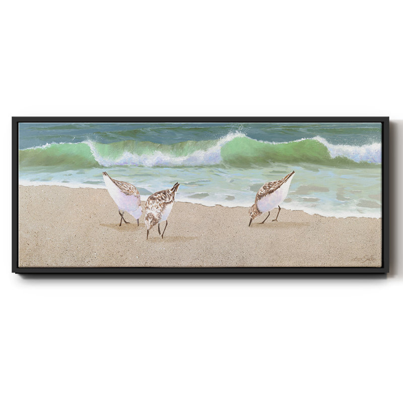 Beach Buddies- Framed Canvas, 8" H x 20" W