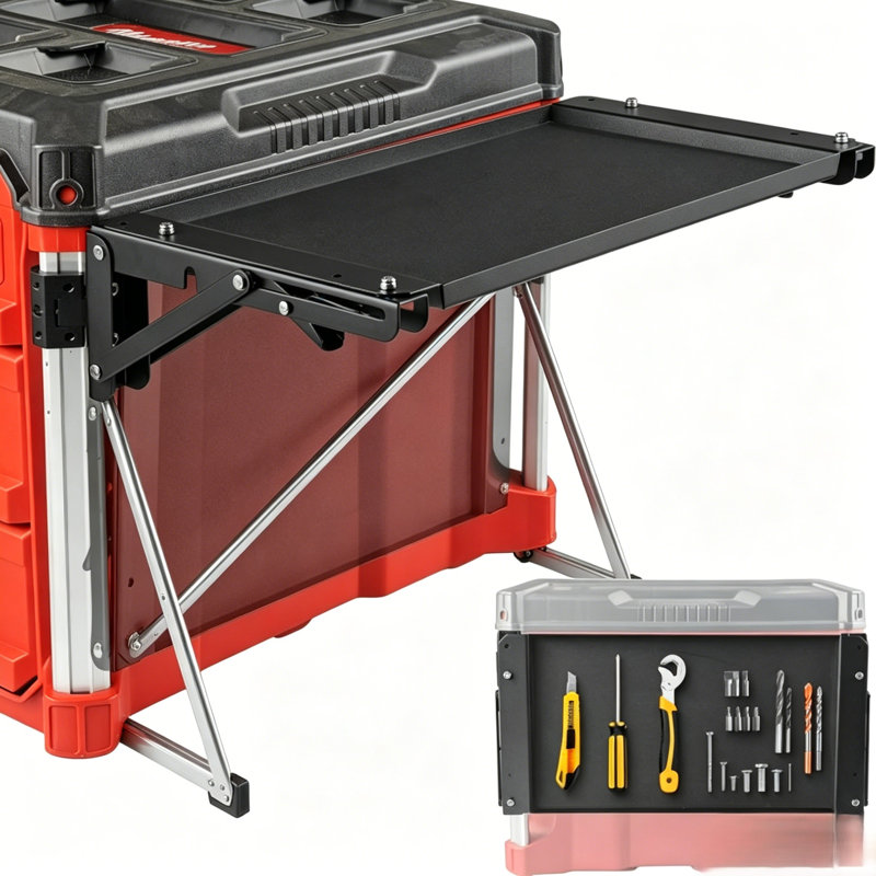Stackable Packout Storage Bracket - Heavy Duty Steel Modular Mount, Secure Stacking Support Rack Compatible With All Packout Tool Boxes