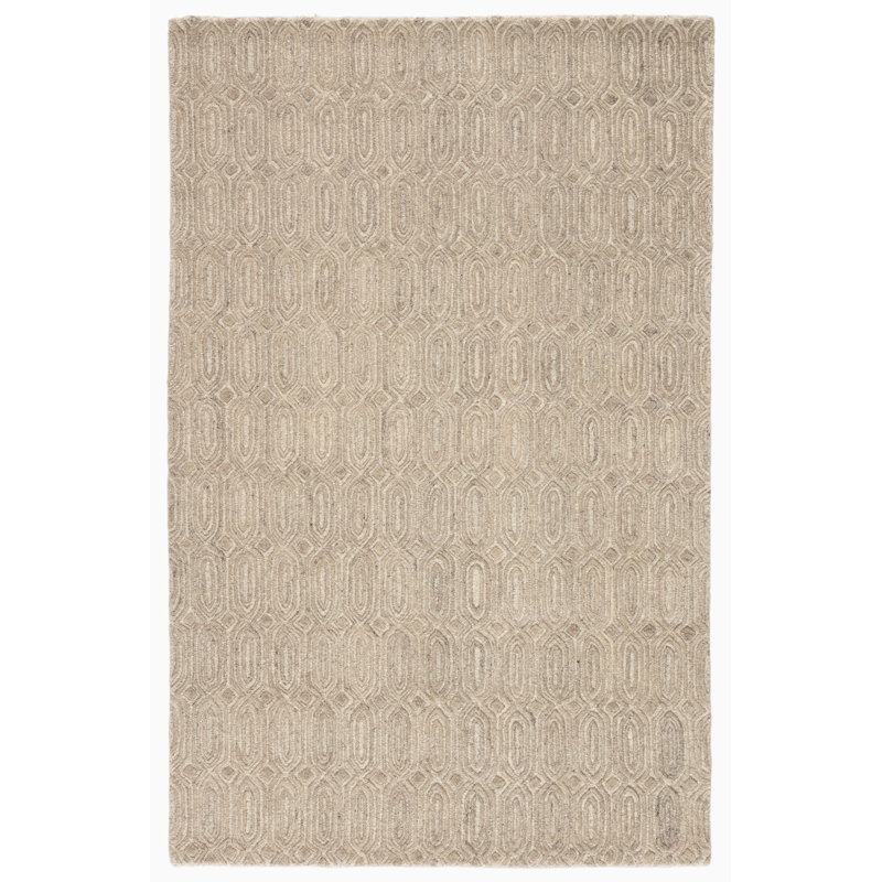 Bierce Hand Woven Wool Geometric Area Rug, Rectangle 9' x 13'