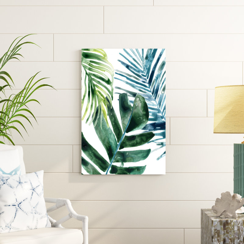 Mélange de feuilles tropicales I, H 36 po x l 24 po x P 1,25 po