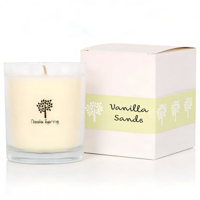 Nicola Spring 160g Vanilla Sands Soy Wax Candle - Sweet Creamy Glass