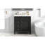 Meuble-lavabo de 30 po avec lavabo supérieur, meuble-lavabo moderne avec 2 tiroirs et tiroir escamotable, meuble-lavabo simple-126278524