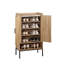 Range-chaussures avec portes en rotin