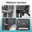 4‑Step Steel Folding Step Stool Ladder, Wide Non‑Slip Pedals, Soft‑Touch Handgrip & Anti‑Slip Feet, Robust Steel Structure, 330 lbs Load Capacity for Home and Office Usage