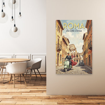 Impression sur toile romantique romantique, Rome