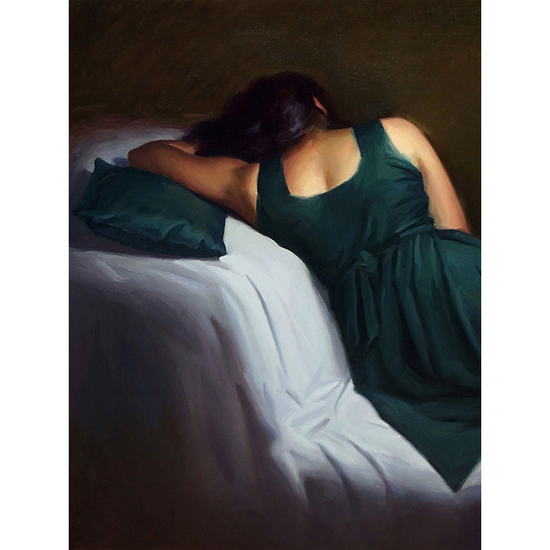 Figurine II - La dame assise | Huile sur toile de lin | Peint par Sidharth Gavade