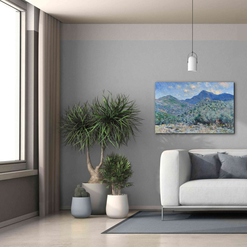 "Vallée de Buona, près de Bordviera" par Claude Monet, estampe numérique sur toile, H 26 po x l 40 po x P 1,5 po