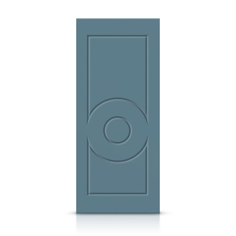 Porte standard à panneaux en bois massif, Bleu dignité, 36 po x 80 po