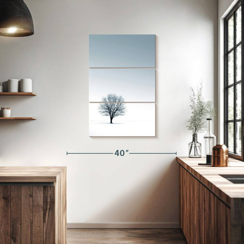 Harnek dans un paysage d'hiver, H 38 po x l 24 po