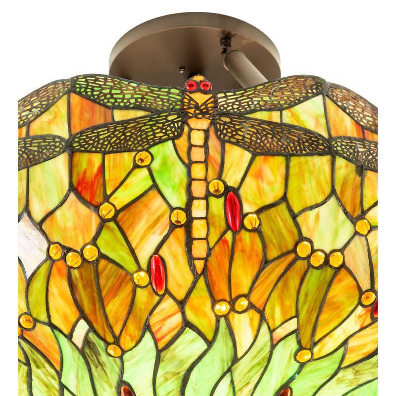 Luminaire suspendu inversé 38 po Tiffany