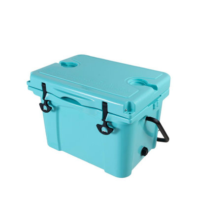 Glacière isotherme de 25 pintes avec porte-gobelet pour ouvre-bouteille et rétention de glace de 5 à 7 jours pour le camping, la pêche et les voyages à la plage