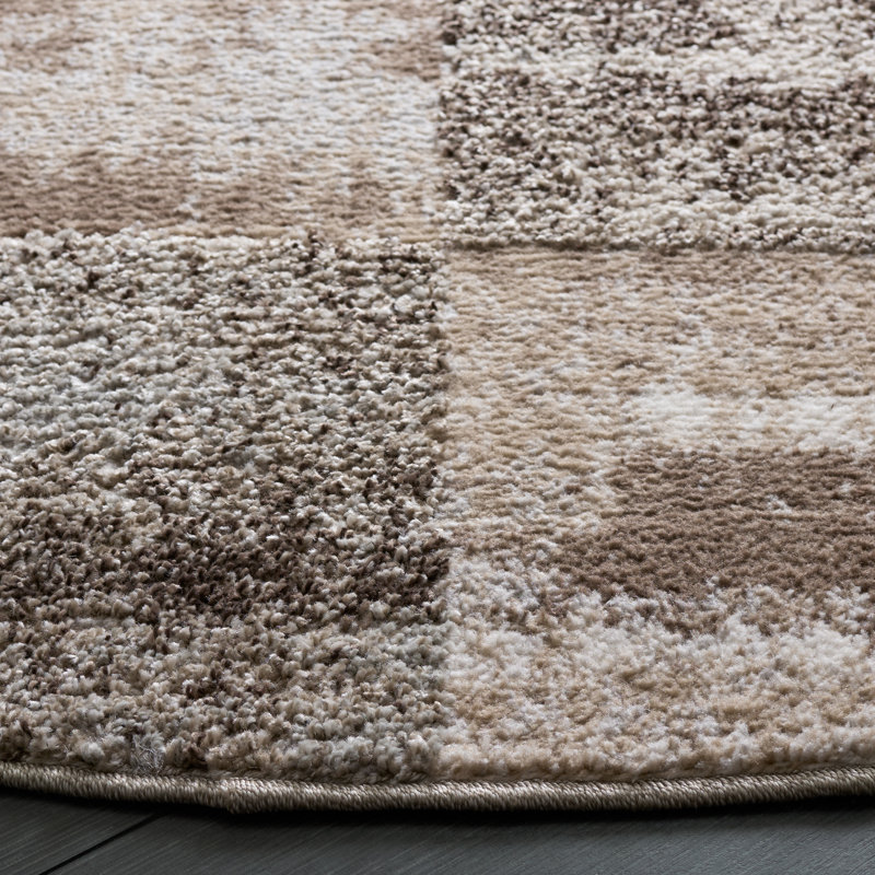 Tapis d'intérieur à carreaux Wave Performance, Rond 6 pi 7 po