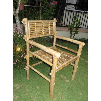 Solid Bamboo Armchair, Set Of 2, 25"W X 20"D X 34"H by MGP