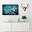 Hawk Bird In The Tree In Abstract - Wrapped Canvas Print-55308435