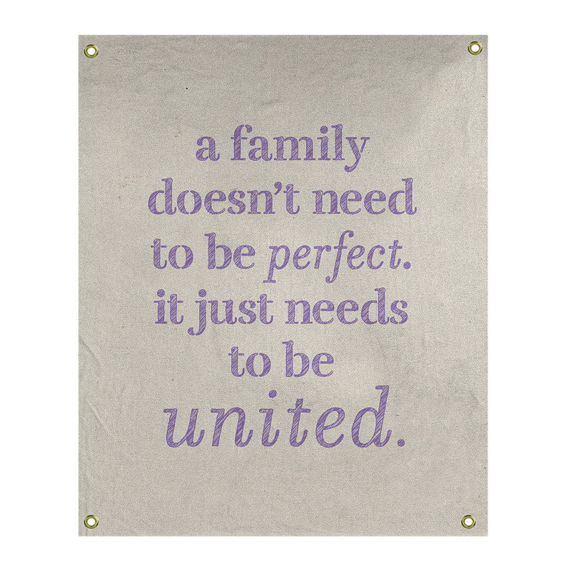 Polyester Tapestry, 80" H x 59" W, White/Purple