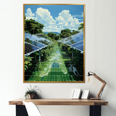 Green Solution Solar Panels Field II - Panneaux solaires, art mural