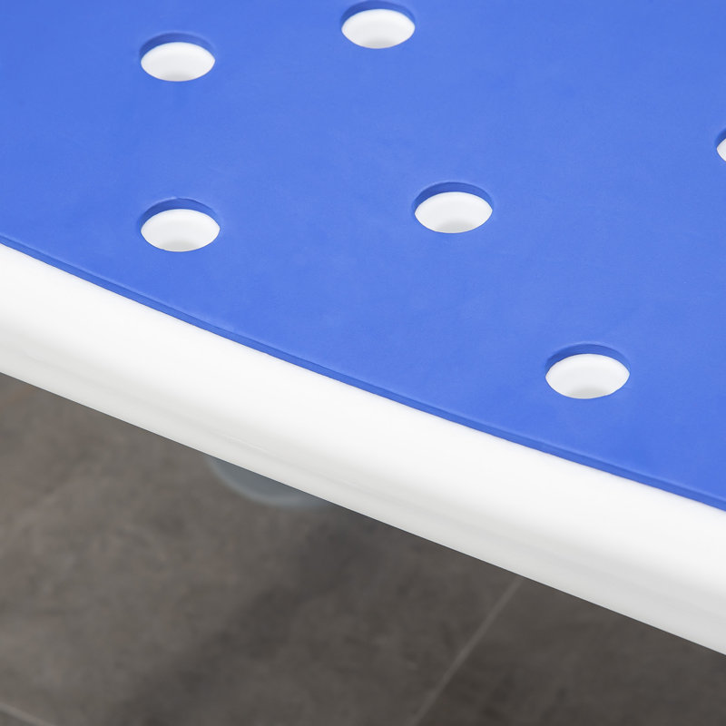 Chaise de douche réglable avec accoudoirs et dossier rembourré pour personnes âgées