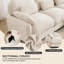 Canapé surdimensionné 2 places en chenille avec pouf amovible, canapé-lounge extra profond inspiré des nuages, beige-1670836252