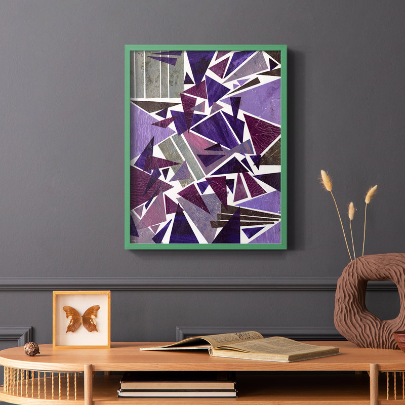 «Purple Dream I», reproduction encadrée - bois massif, Vert, H 10 po x l 8 po
