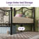 Anterrio Metal Open-Frame Bed with Butterfly Pattern Design Headboard and Footboard