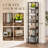 75" 6-Tier Corner Bookcase