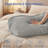 Comfort Wedge Pillow Headboard,  Soft King Triangular Pillow, Reading Pillow, Backrest Cushion Headboard Gap Pillow For Back, Light Grey-125575957-132490663