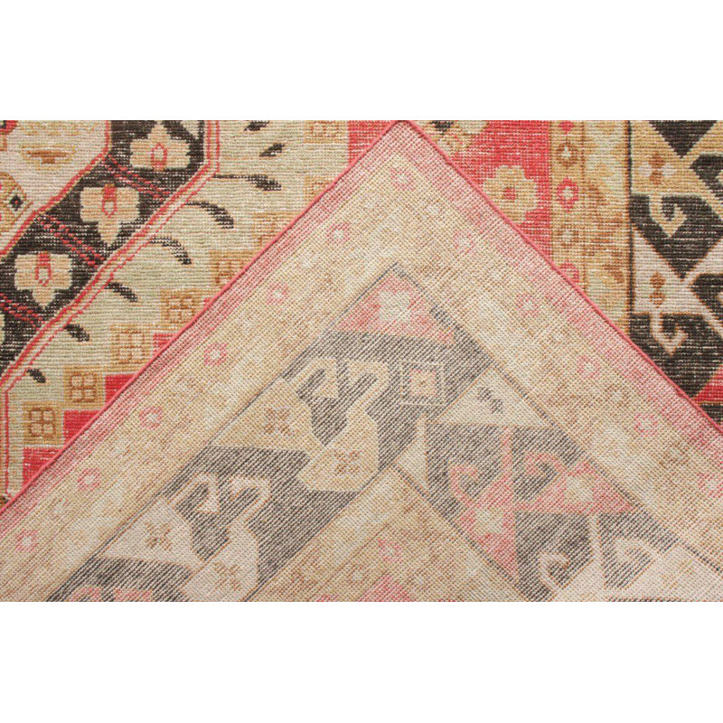 Distressed Homage Hand Knotted Wool Geometric Area Rug, Rectangle 10' x 14'