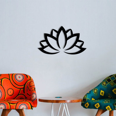 Decorative Metal Wall Accessory, Black, 23.6 x 13.8 inches | 100% Metal Construction, Thickness: 0.05 inches | Stylish Home Decor for Living Room, Bedroom, and Office | Durable & Eye-Catching Design