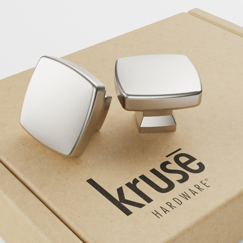 1.22" Length Square Knob Multipack, Brushed Satin Nickel