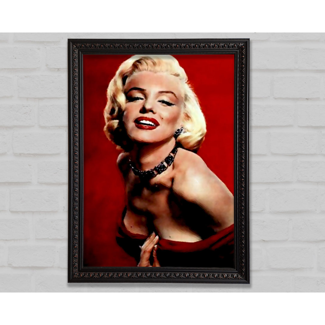 Marilyn Monroe Rotes Kleid - Einzelner Bilderrahmen Kunstdrucke